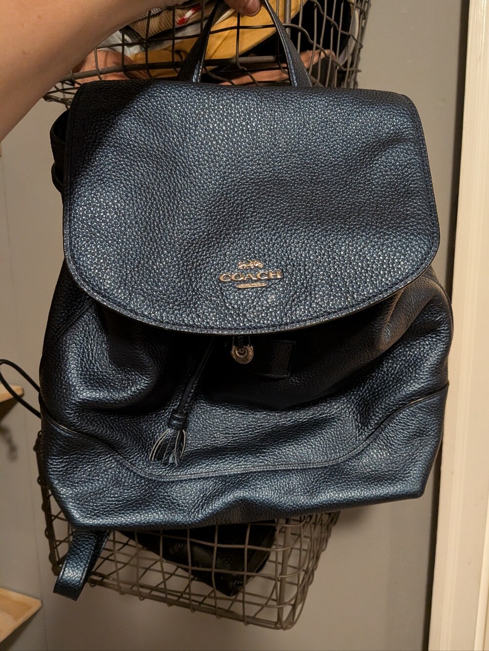 Vintage Coach Y2k  Black Leather Backpack - Coach